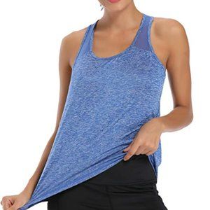 NWT!  Aeuui Womens Workout Racerback Mesh Tank Top   A193-54